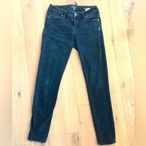 Silver Jeans - Tuesday mid rise skinny with moto/zip at calf